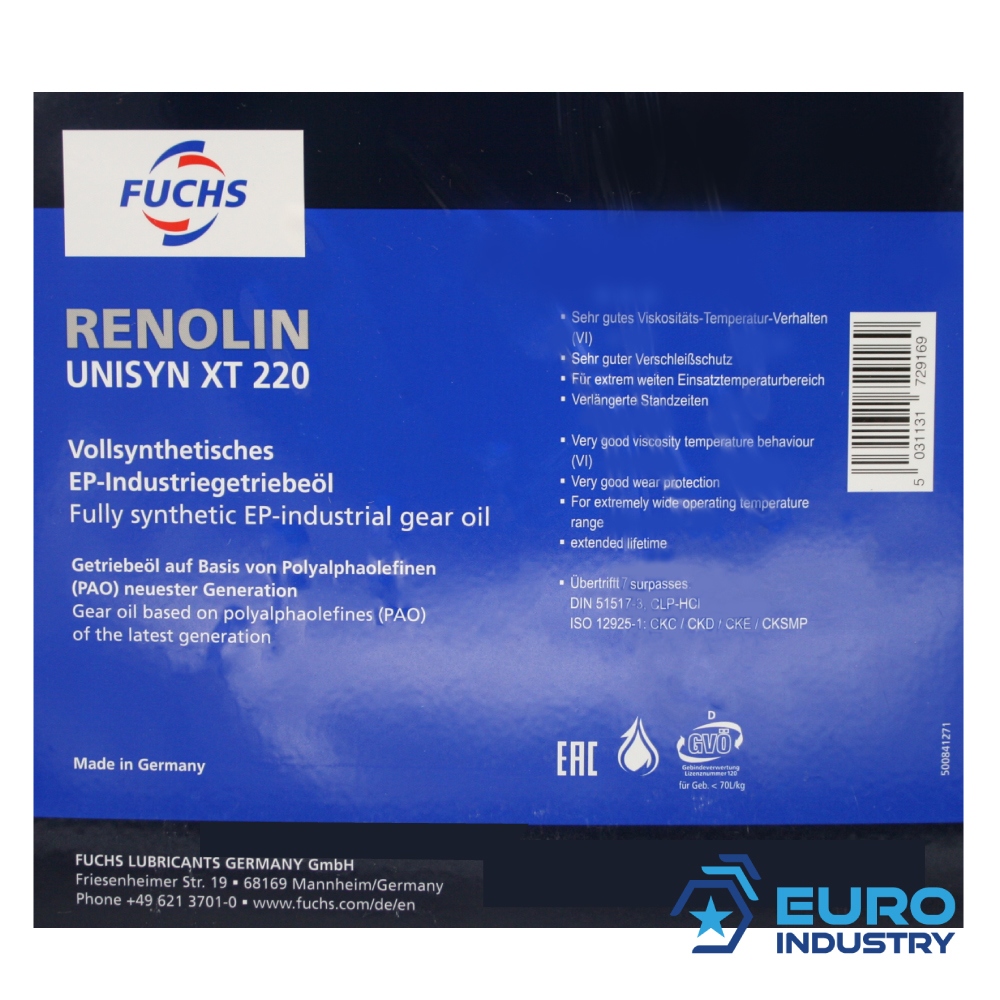 pics/FUCHS/RNOLIN UNISYN XT 220/fuchs-renolin-unisyn-xt-220-synthetic-pao-gear-oil-20-l-canister-03.jpg